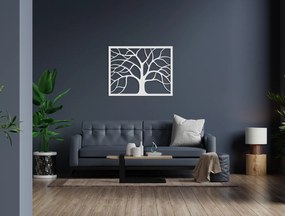 drevko Vyrezávaný obraz Rozvetvený strom Rozmer obrazu: 32,5 x 42 cm, Farba dekorácie: Čierna