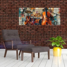 Obraz - Hudobné nástroje (120x50 cm)