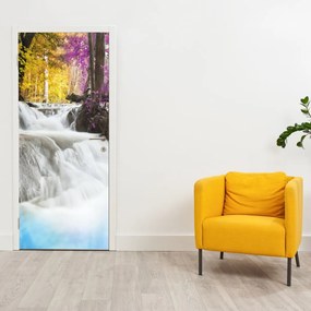 Fototapeta na dvere - Erawan, vodopád v lese (95x205cm)