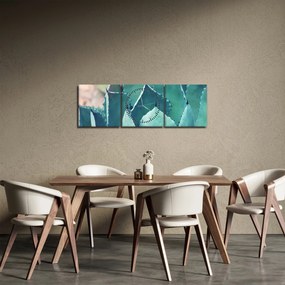 Obraz - Sukulent (s hodinami) (90x30 cm)