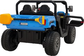 Ramiz Detské autíčko Pick-Up Speed 900 Modrá + pohon 4x4 + pohyblivá lyžica + nosič batožiny + diaľkové ovládanie + lopata + LED audio