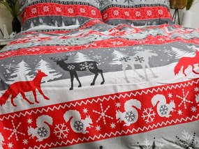 Flanelové obliečky SNOWY FOREST sivá Rozmer obliečky: 70 x 90 cm | 140 x 220 cm