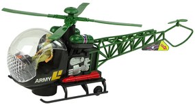 LEAN TOYS Vojenský vrtuľník + Svetelné zvukové efekty