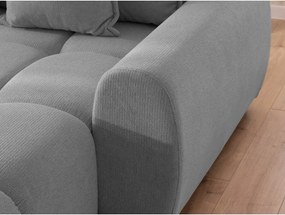 Sivá rohová pohovka (pravý roh/s leňoškou) Albane – Ropez
