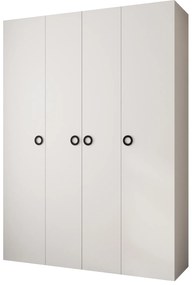 Šatníková skriňa 180 cm Carmela 40-1 (biela + čierna). Akcia -20%. Vlastná spoľahlivá doprava až k Vám domov. 1126533
