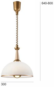 Sťahovací luster CHIARA 1xE27/60W/230V béžová/buk