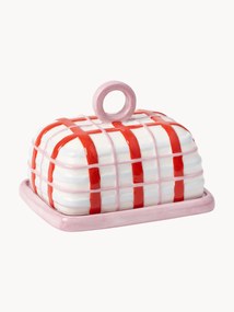 Ručne maľovaná maselnička Plaid