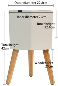 Biely samozavlažovací kvetináč Tomasucci Calla, ø 22,8 cm