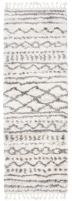 Kusový koberec shaggy Aron krémovo sivý atyp 2 70x250cm
