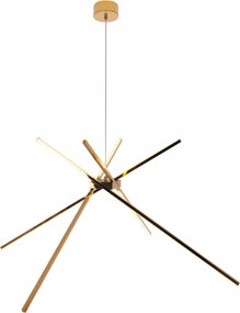 Elegantná, dizajnová stropná lampa, hlavné osvetlenie, zlatý Spider,