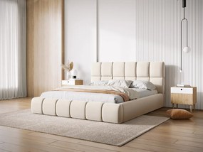 Micadoni Bellis moderná posteľ - Zelená, Bouclé, 200 cm