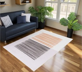 Koberec Dream krémový s horizontálnym vzorom – obdĺžnik Rozmer: 140x200 cm