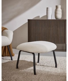 Taburet z textílie buklé v horčicovej farbe Belina – Kave Home