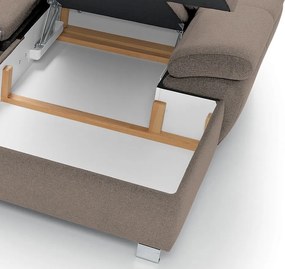 Sedacia súprava Madeira 3B, svetlo hnedá látka, tvar ľavé U