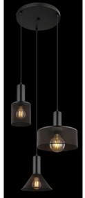 Globo 15648-3H - Luster na lanku JEDD 3xE27/60W/230V čierna