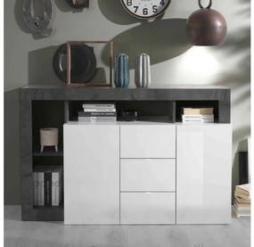 Komoda LENOR biela/antracit