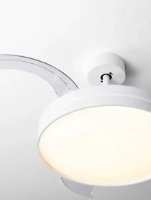 LED biele dizajnové stropné svietidlo Nevma s diaľkovým ovládaním