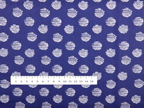 Biante Detský bavlnený záves Sandra SA-214 Biele bodky na modrom 130x220 cm