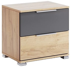 Nočný stolík Ramona 2 zásuvky Dub Craft/matná láva