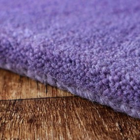 Asra, Ručne všívaný kusový koberec Asra wool fialová, 60x110, fialová, obývacia izba