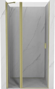 Mexen MIST, 1-krídlové sprchové dvere (1d+1s) 85x200 cm, 6mm číre sklo, zlatý matný profil, 8A4-085-000-55-00