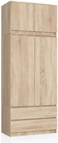 Skriňa s nadstavcom S 90 cm 2D 2SZ CLP dub sonoma