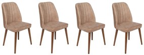 Sada jedálenských stoličiek Alfa Beige, 4 ks
