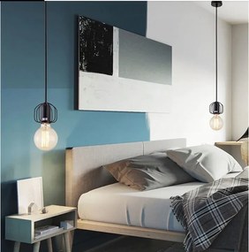 Toolight - Závesná lampa 1xE27 APP591-1CP, čierna, OSW-08563