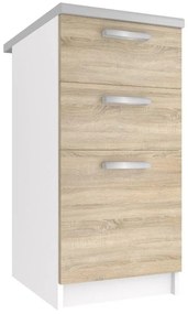 Kuchynská skrinka Belini spodná so zásuvkami 40 cm dub sonoma s pracovnou doskou  TOR SDSZ40/0/WT/DS/0/T