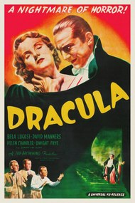 Obrazová reprodukcia Dracula (Vintage Cinema / Retro Movie Theatre Poster / Horror & Sci-Fi), (26.7 x 40 cm)