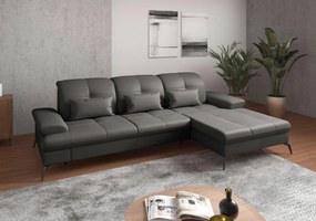 XXXLutz ROHOVÁ SEDAČKA, koža, antracitová Sit & More - Sedačky - 000144012125