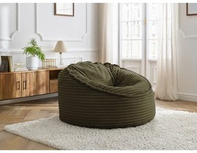 Zelený menčestrový sedací vak Socrate – Bobochic Paris