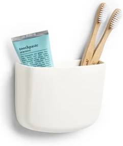 Kuchynský ORGANIZÉR samolepiaci, biely, plastový HOLDER, 13x5x9 cm
