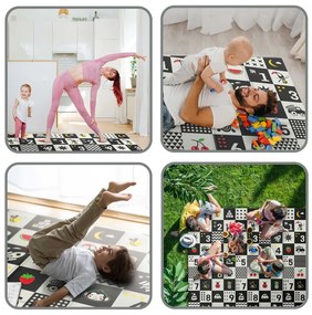 Penová podložka 200 x 180 x 1 cm Nukido NK-340 oceán-čísla