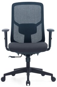Kancelárska ergonomická stolička PYLON — látka, čierna / viac farieb Modrá Bez podhlavníka