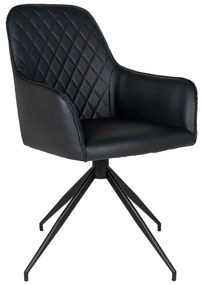 Čierne čalúnené jedálenské kreslo Harbo – House Nordic