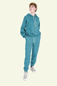 Teplákovina počesaná Jogging 280g - Modrá tyrkysová