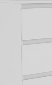 Komoda so 4 zásuvkami Carlos, biela, 75 cm