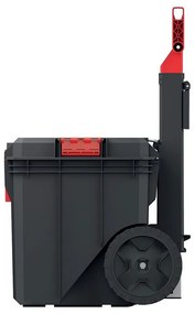 Kufor s kolieskami C, držiak na náradie, prepážky, čierna