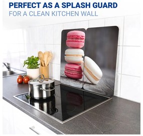 Sada 2 sklenených krytov na sporák Wenko Macarons