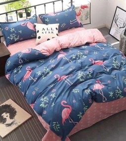 Bavlnené obliečky FLAMIRA modro-ružové Rozmer obliečky: 70 x 90 cm | 140 x 200 cm