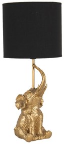 Zlato čierna stolná lampa Sloníča - Ø 20 * 46 cm / E27