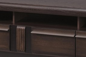 TV stolek Porti 25 160 cm z masivu dub čokoládový