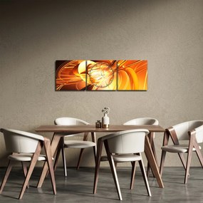 Obraz abstrakcie (s hodinami) (90x30 cm)