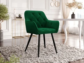 Zamatová jedálenská stolička Alonax, Dostupné poťahy: Magic Velvet 2225, Farby: čierna