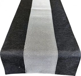 Elegantný čierny obrus zdobený zirkónmi Šírka: 40 cm | Dĺžka: 180 cm