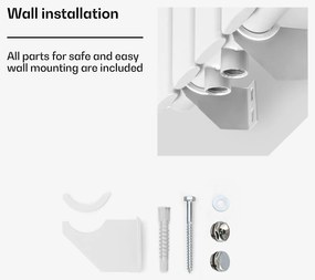Blumfeldt Tallheo, 47 x 160, radiátor, rúrkový radiátor, 728 W, teplá voda, 1/2
