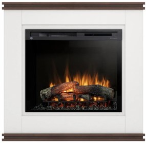 Elektrický krb Vena 28 biely/tmavý dub