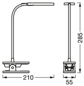Ledvance - LED Stmievateľná dotyková stolná lampa PANAN LED/5,2W/5V