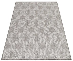 Ayyildiz, Kusový koberec Aruba 4904 grey – na von aj na doma, 60x100, šedá, chodba / predsieň